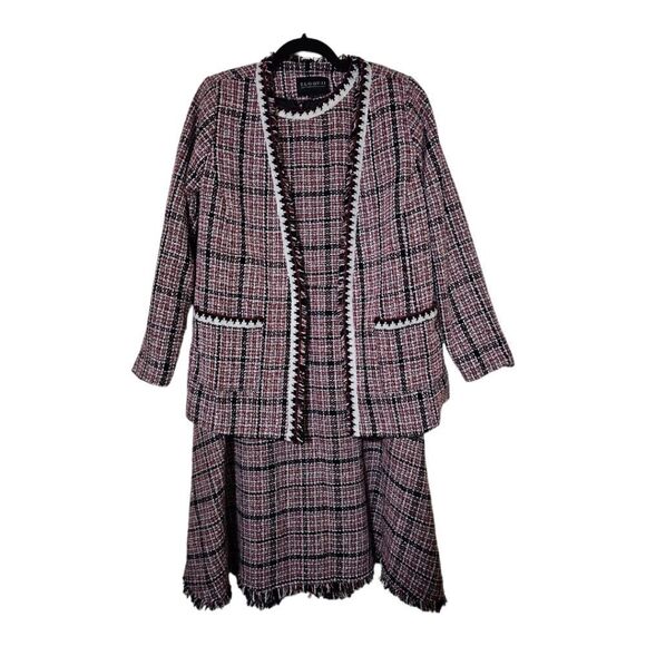 ELOQUII Tweed Fit and Flare Dress Suit - Size 14 - Picture 1 of 11